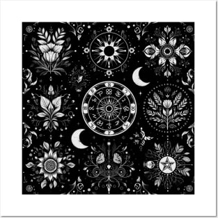 Dark Wicca Pattern 2 Posters and Art